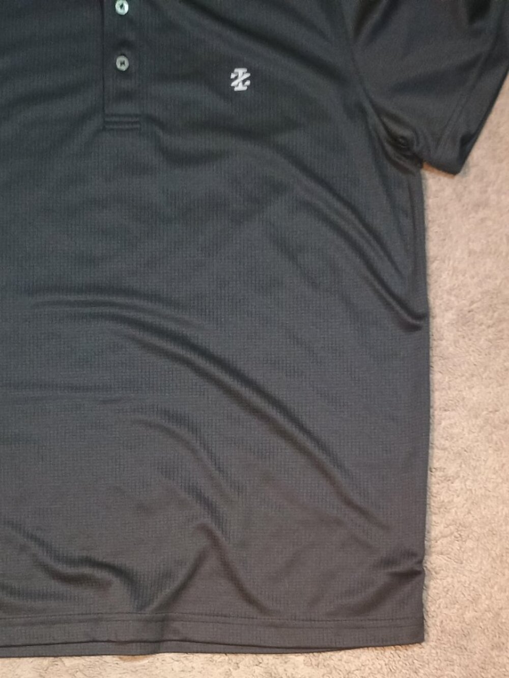 Izod/Polo/Mens Large/Black/Golf Athleisure Preppy Business Casual Classic Shirt - Picture 7 of 8